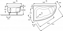 Jacob Delafon Акриловая ванна Micromega Duo 150x100 L E5TN1170RU-00 с гидромассажем – фотография-2